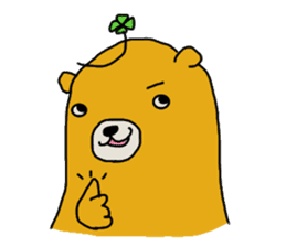 four leaf clover bear sticker #3947334