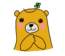 four leaf clover bear sticker #3947348