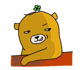 four leaf clover bear sticker #3947351