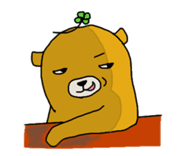 four leaf clover bear sticker #3947351