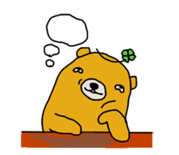 four leaf clover bear sticker #3947354