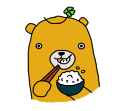 four leaf clover bear sticker #3947359