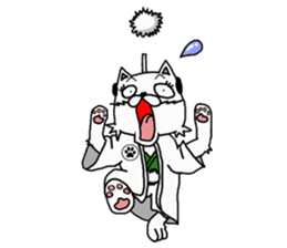 Topknot cat-like sticker #3949342