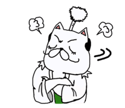 Topknot cat-like sticker #3949356