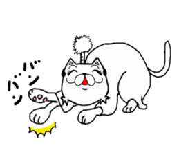 Topknot cat-like sticker #3949360