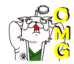 Topknot cat-like sticker #3949363