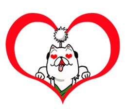 Topknot cat-like sticker #3949366