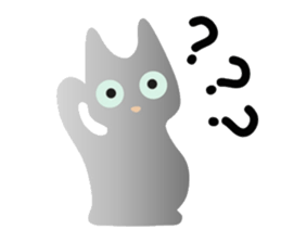 lucky blackcat kuro and silvercat guin sticker #3949495