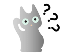 lucky blackcat kuro and silvercat guin sticker #3949495