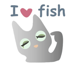 lucky blackcat kuro and silvercat guin sticker #3949504