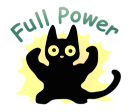 lucky blackcat kuro and silvercat guin sticker #3949510