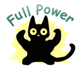 lucky blackcat kuro and silvercat guin sticker #3949510