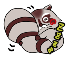Cheerful raccoon sticker #3949578
