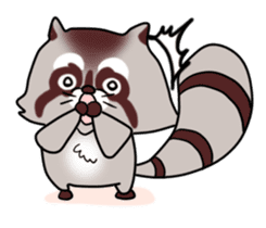 Cheerful raccoon sticker #3949583