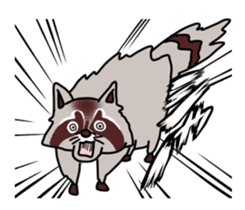 Cheerful raccoon sticker #3949593