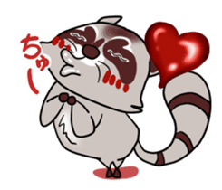 Cheerful raccoon sticker #3949605