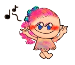 The girl that flower is pretty sticker #3949928