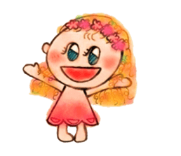 The girl that flower is pretty sticker #3949929