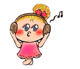 The girl that flower is pretty sticker #3949930