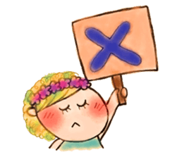 The girl that flower is pretty sticker #3949932