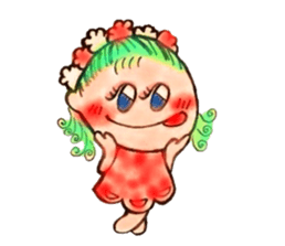 The girl that flower is pretty sticker #3949934