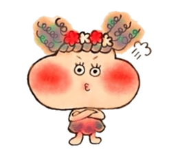 The girl that flower is pretty sticker #3949935