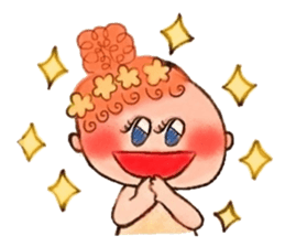 The girl that flower is pretty sticker #3949941