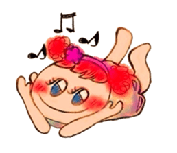 The girl that flower is pretty sticker #3949942