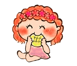 The girl that flower is pretty sticker #3949943