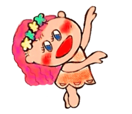 The girl that flower is pretty sticker #3949952