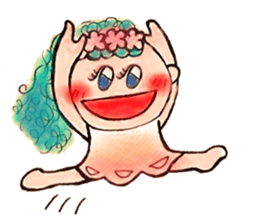 The girl that flower is pretty sticker #3949953