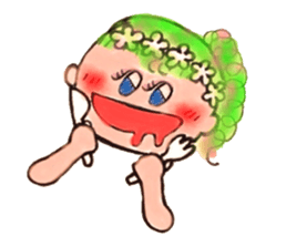 The girl that flower is pretty sticker #3949955