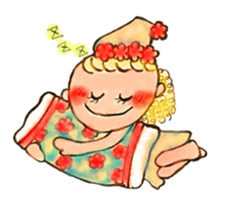 The girl that flower is pretty sticker #3949958