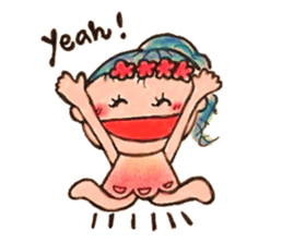 The girl that flower is pretty sticker #3949961