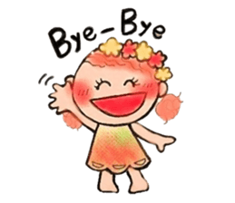 The girl that flower is pretty sticker #3949963