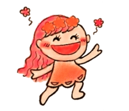 The girl that flower is pretty sticker #3949965