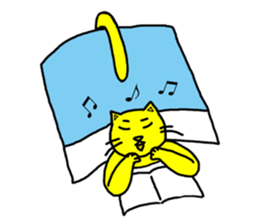 The cat live lackadaisically. sticker #3951151