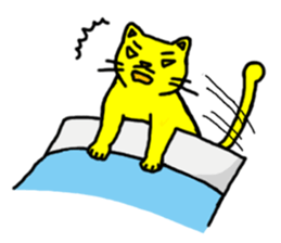 The cat live lackadaisically. sticker #3951160