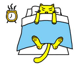 The cat live lackadaisically. sticker #3951165