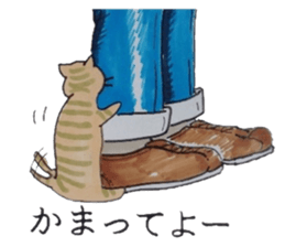 That cat is hoping for nothing. sticker #3951979