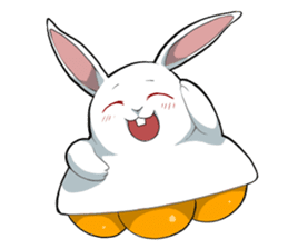 Rabbit type UFO sticker #3952190