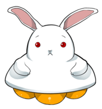 Rabbit type UFO sticker #3952191