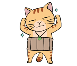 Let's communicate with oyaji-cat sticker #3952407