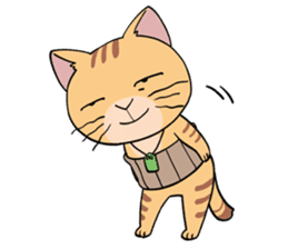 Let's communicate with oyaji-cat sticker #3952411