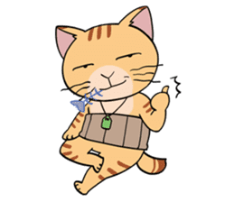 Let's communicate with oyaji-cat sticker #3952413
