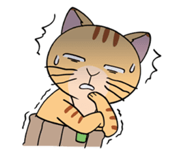 Let's communicate with oyaji-cat sticker #3952414