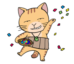 Let's communicate with oyaji-cat sticker #3952417