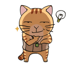 Let's communicate with oyaji-cat sticker #3952418