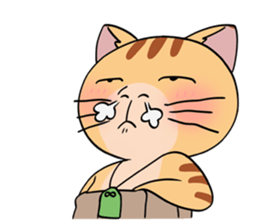 Let's communicate with oyaji-cat sticker #3952420