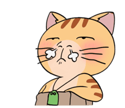 Let's communicate with oyaji-cat sticker #3952420